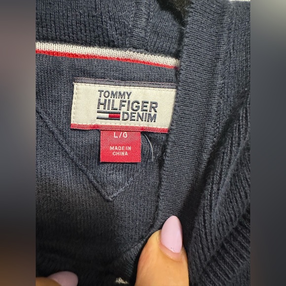 Hooded Tommy Hilfiger Denim Sweater - Picture 2 of 4